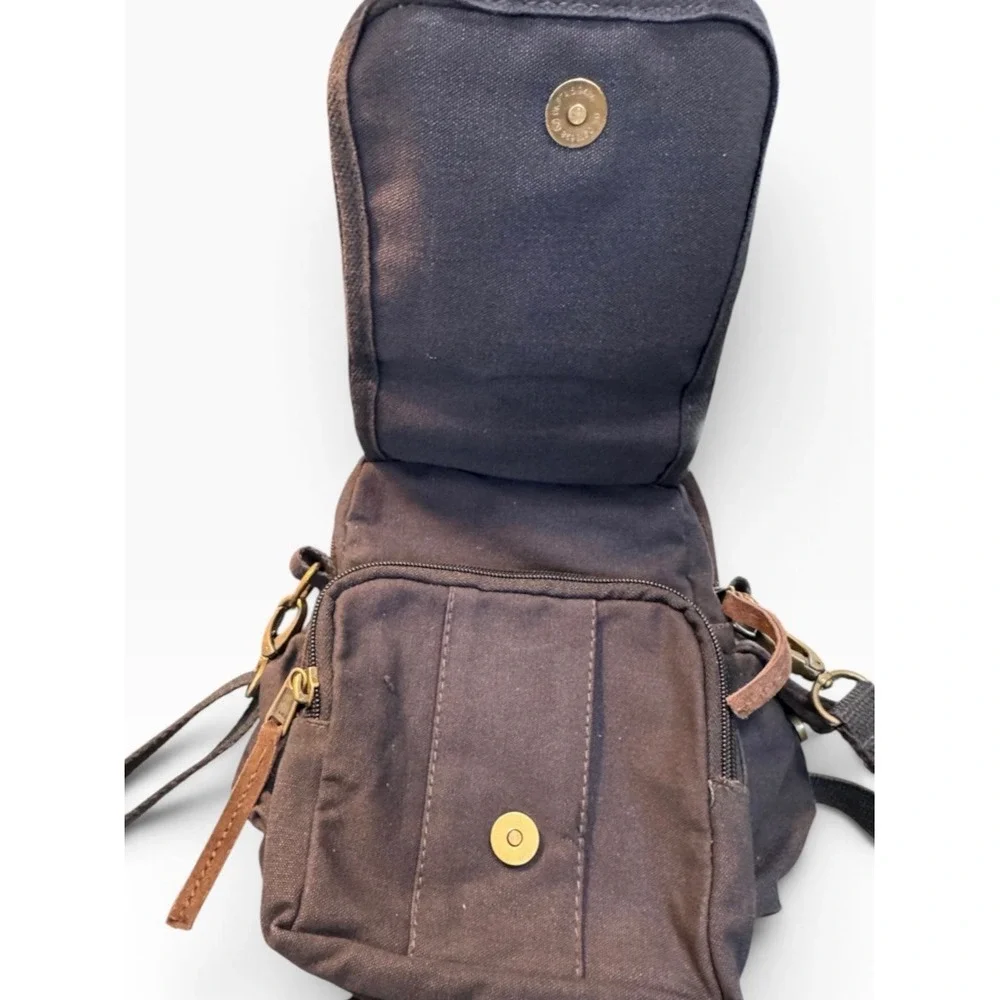 Rothco Unisex Canvas Tactical Shoulder Bag Brown Black Military Crossbody